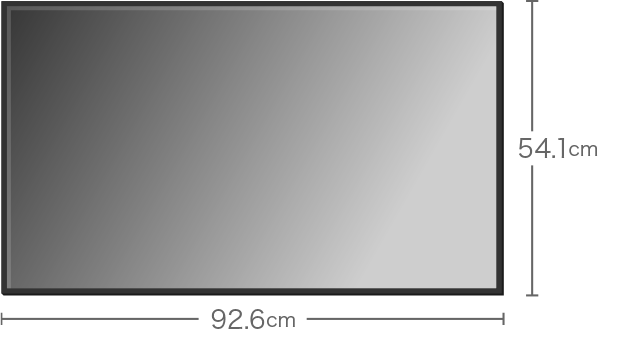 サイネージ本体の寸法イメージ